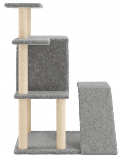 Škrabadlo pro kočky se sisalovými sloupky světle šedé 97 cm 172098