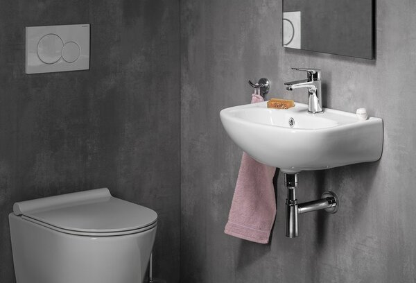 Isvea Small umyvadlo 45x35 cm polokulatý klasický bílá lesk 10TP71045