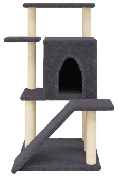 Škrabadlo pro kočky se sisalovými sloupky tmavě šedé 97 cm 172099