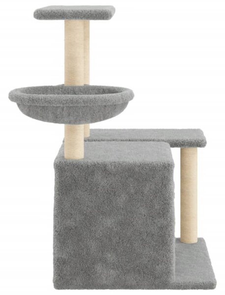 Škrabadlo pro kočky se sisalovými sloupky světle šedé 83 cm 172110