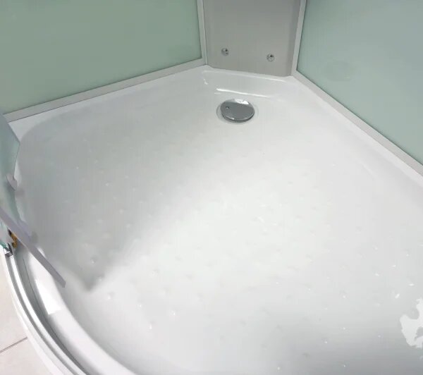 MILD 80 WHITE Sprchový box čtvrtkruhový s akrylátovou vaničkou a sedátkem