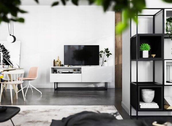 TV stolek Loft Industrial, komoda pod TV, rám 120 cm