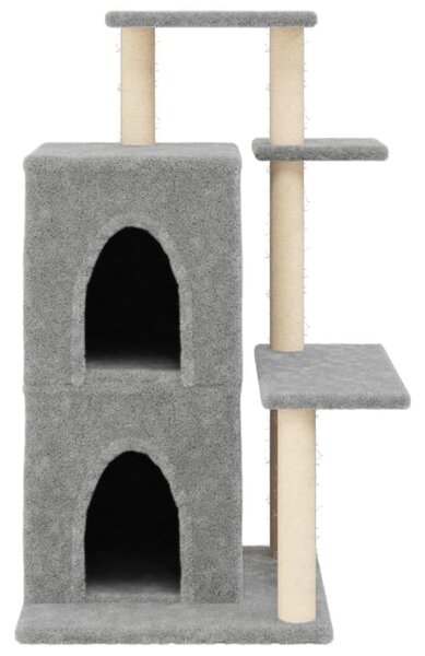 Škrabadlo pro kočky se sisalovými sloupky světle šedé 97 cm 172113