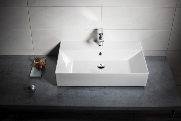 Aqualine Aqualine, Keramické umyvadlo 70x42cm, na desku, 10SF50070