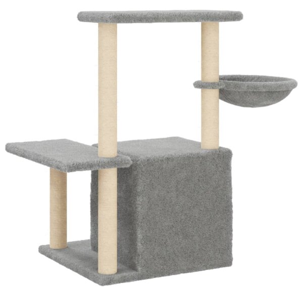 Škrabadlo pro kočky se sisalovými sloupky světle šedé 83 cm 172110