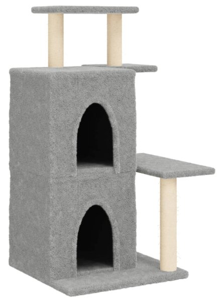 Škrabadlo pro kočky se sisalovými sloupky světle šedé 97 cm 172113