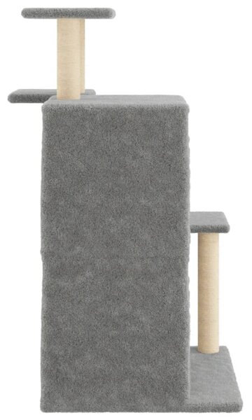 Škrabadlo pro kočky se sisalovými sloupky světle šedé 97 cm 172113