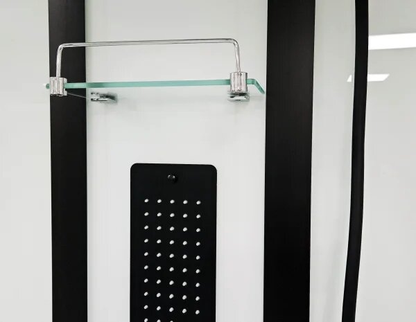 GLASS 100x80x225 Černý Masážní sprchový box obdélníkový