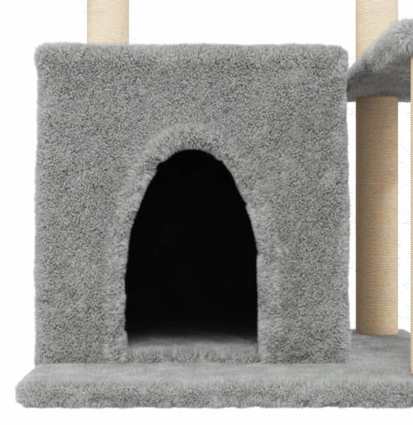Škrabadlo pro kočky se sisalovými sloupky světle šedé 83 cm 172110
