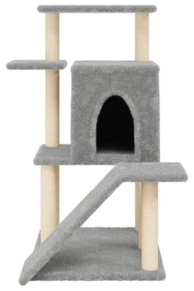Škrabadlo pro kočky se sisalovými sloupky světle šedé 97 cm 172098
