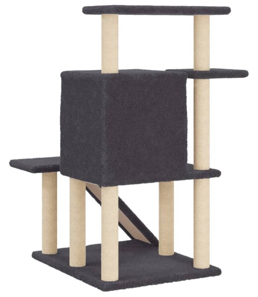Škrabadlo pro kočky se sisalovými sloupky tmavě šedé 97 cm 172099