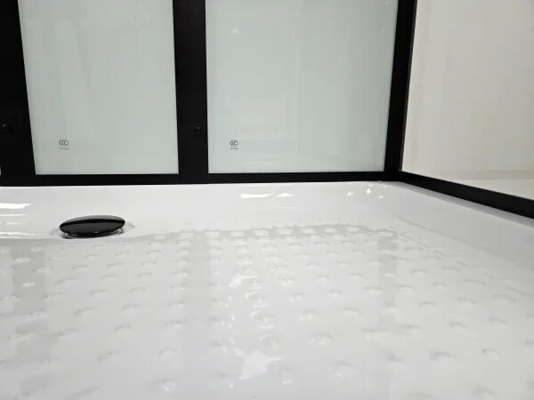 GLASS 100x80x225 Černý Masážní sprchový box obdélníkový