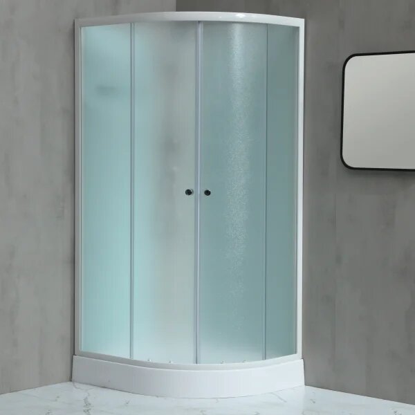 MILD AS-Levý 100x80 WHITE Sprchový box asymetrický s nízkou akrylátovou vaničkou