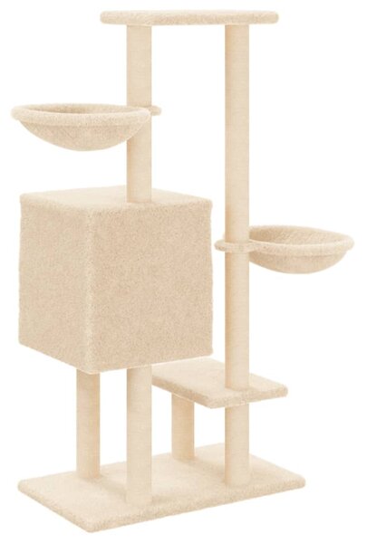 Škrabadlo pro kočky se sisalovými sloupky krémové 117 cm 172118