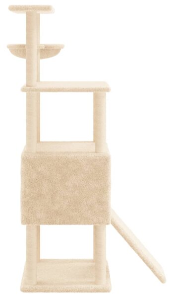 Škrabadlo pro kočky se sisalovými sloupky krémové 153 cm 172115