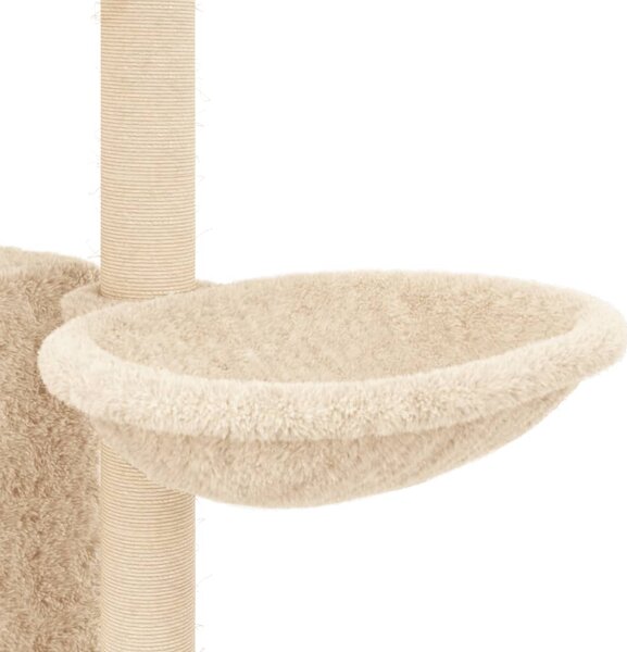 Škrabadlo pro kočky se sisalovými sloupky krémové 131 cm 172127
