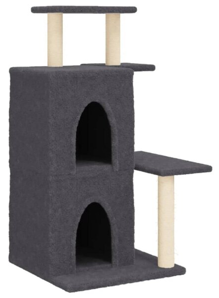 Škrabadlo pro kočky se sisalovými sloupky tmavě šedé 97 cm 172114