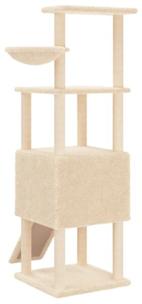 Škrabadlo pro kočky se sisalovými sloupky krémové 153 cm 172115