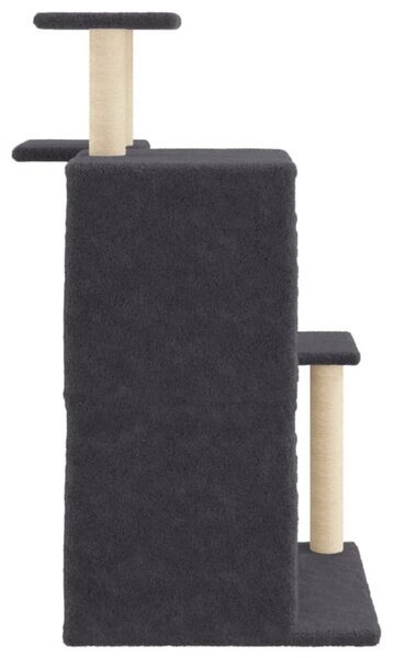 Škrabadlo pro kočky se sisalovými sloupky tmavě šedé 97 cm 172114