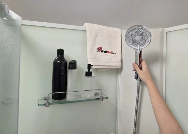 MILD AS-Levý 100x80 WHITE Sprchový box asymetrický s nízkou akrylátovou vaničkou