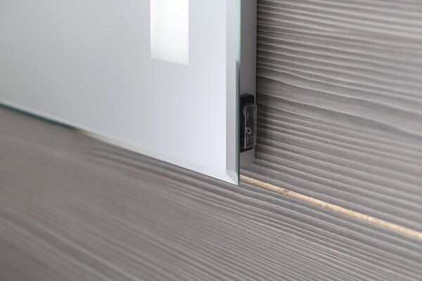 Aqualine Aqualine, LED podsvícené zrcadlo 60x80cm, knoflíkový vypínač, ATH6