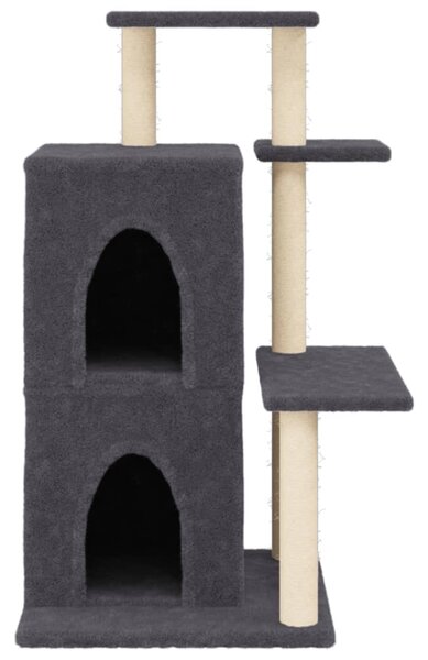 Škrabadlo pro kočky se sisalovými sloupky tmavě šedé 97 cm 172114
