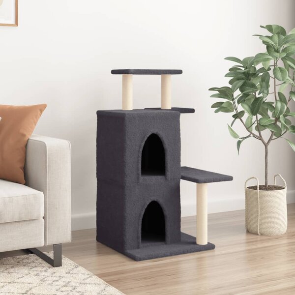 Škrabadlo pro kočky se sisalovými sloupky tmavě šedé 97 cm 172114
