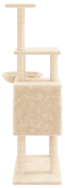 Škrabadlo pro kočky se sisalovými sloupky krémové 131 cm 172127