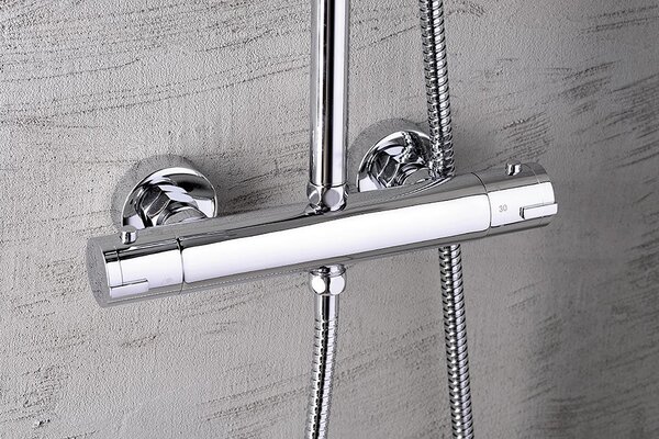 Aqualine Aqualine, LIGA sprchový sloup s termostatickou baterií, chrom, SL533
