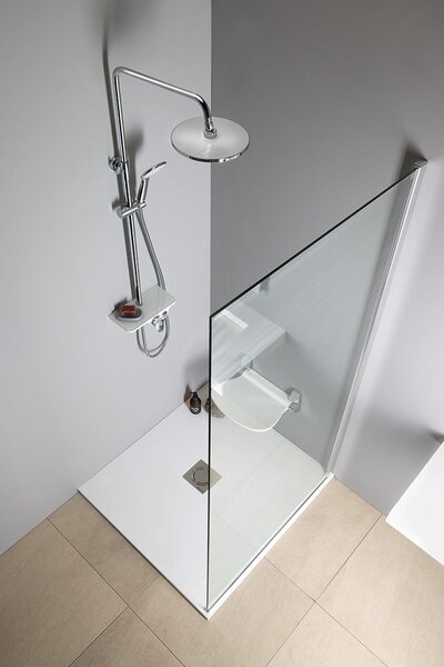 Aqualine Aqualine, MARCO sprchový sloup s pákovou baterií, bílá, SL100