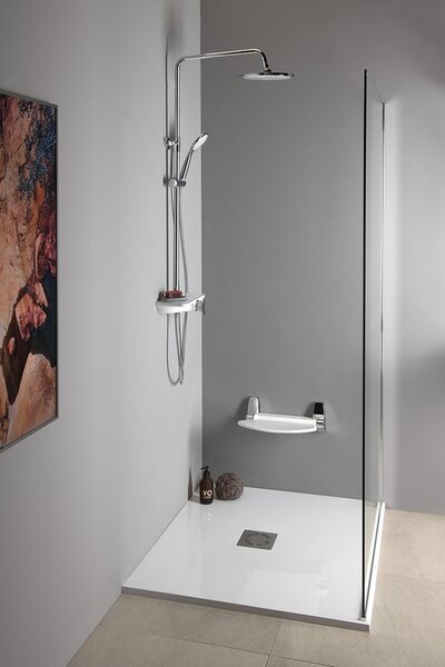 Aqualine Aqualine, MARCO sprchový sloup s pákovou baterií, bílá, SL100