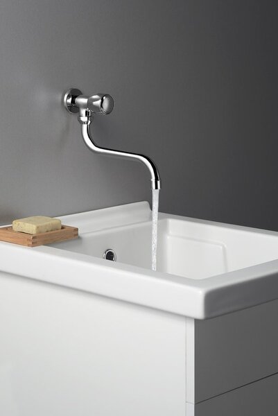Aqualine Aqualine, Nástěnný ventil 1/2´´, otočná hubice, chrom, ZY1812