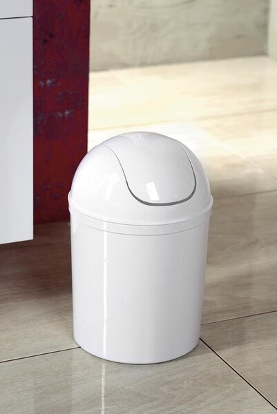 Aqualine Aqualine, Odpadkový koš výklopný, 5 l, plast, bílá, 20309