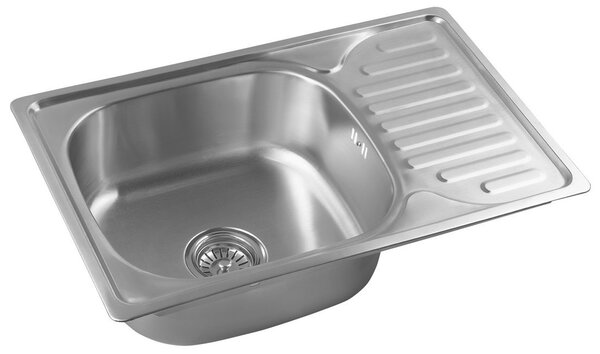 Aqualine Aqualine, Nerezový dřez s okapem 66x18x42 cm, AQ6642B