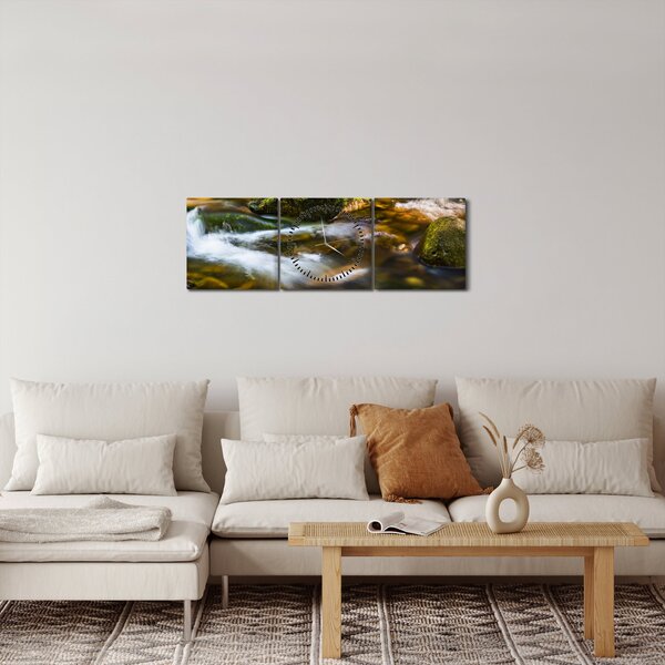 Obraz potůčku (s hodinami) (90x30 cm)