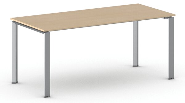 Jednací kancelářský stůl PRIMO INFINITY, 180x90 cm, šedostříbrná podnož, buk