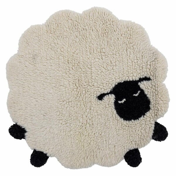 Bílý vlněný koberec Bloomingville Dolly 84 cm