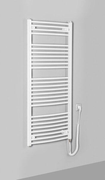 Aqualine Aqualine, DIRECT-E elektrické topné těleso, rovné, 450x1320 mm, 400 W, černá, ILE34TB