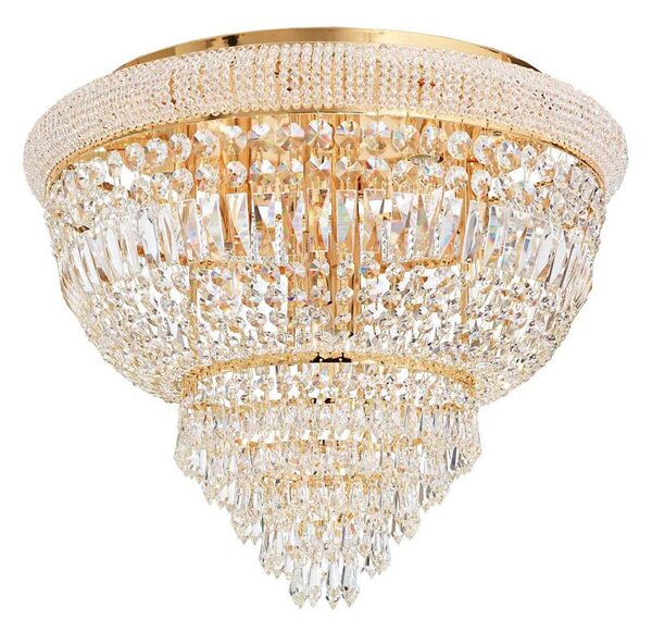 Ideal Lux - Křišťálové stropní svítidlo DUBAI 6xE14/28W/230V pr. 52 cm zlatá