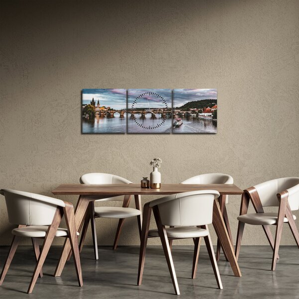 Obraz Karlova mostu (s hodinami) (90x30 cm)