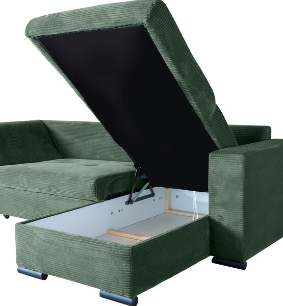 ROHOVÁ SEDAČKA, textil, tmavě zelená Carryhome - Sedací soupravy