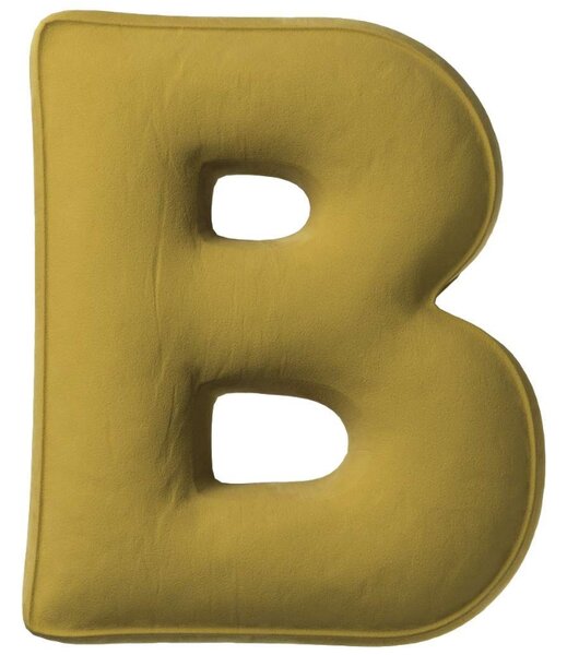 Yellow Tipi Olivově zelené sametové písmeno B 40 cm