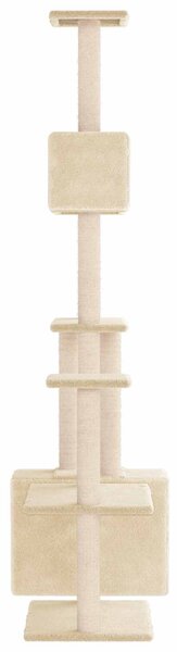 Kočičí strom se škrabacími sloupky sisal Krémová 177,5 cm 172389