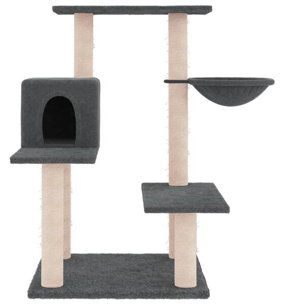 Škrabadlo pro kočky se sisalovými sloupky tmavě šedé 82,5 cm 172387