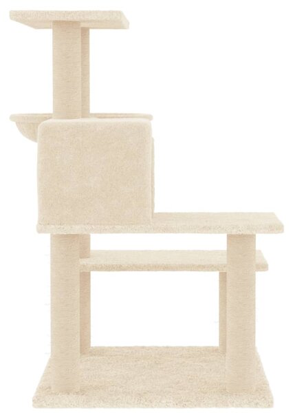 Škrabadlo pro kočky se sisalovými sloupky krémové 82,5 cm 172385