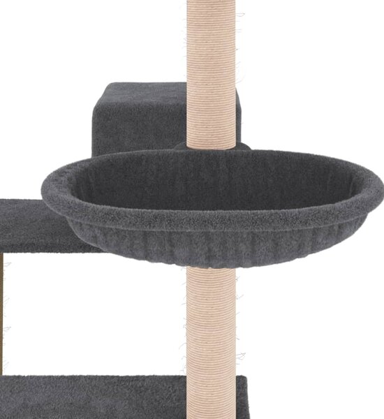 Škrabadlo pro kočky se sisalovými sloupky tmavě šedé 82,5 cm 172387