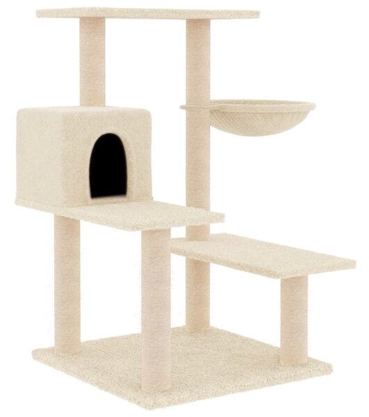Škrabadlo pro kočky se sisalovými sloupky krémové 82,5 cm 172385
