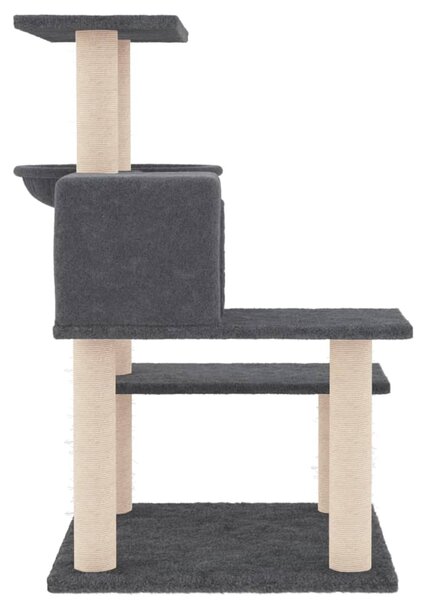 Škrabadlo pro kočky se sisalovými sloupky tmavě šedé 82,5 cm 172387