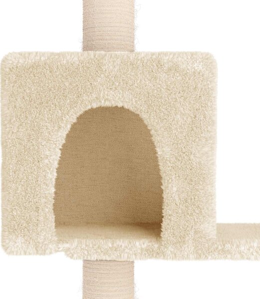 Kočičí strom se škrabacími sloupky sisal Krémová 177,5 cm 172389