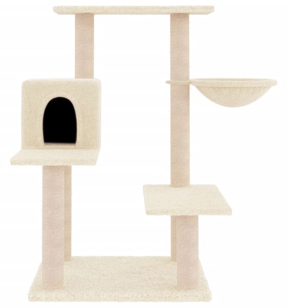 Škrabadlo pro kočky se sisalovými sloupky krémové 82,5 cm 172385